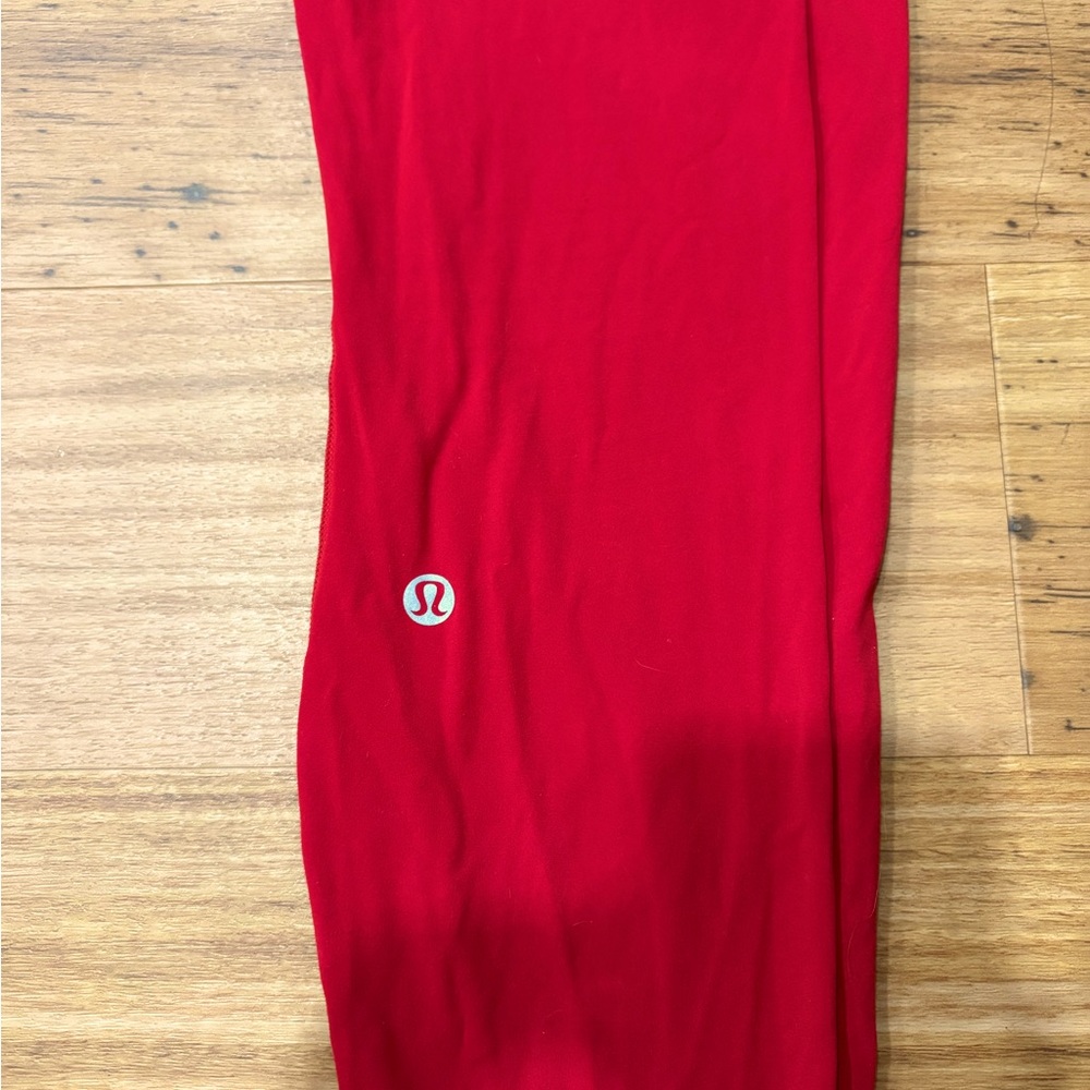 Red lululemon leggings size 4